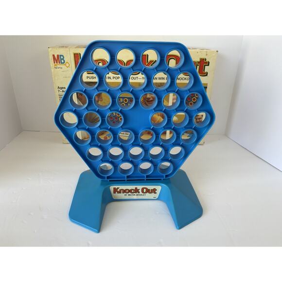 Vintage 1975 MB Knock Out Game Complete – Hex Board, Pegs, Instructions - Picture 5 of 16
